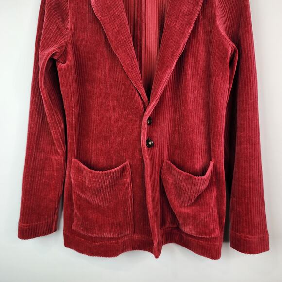 Marine Layer Montreal Corduroy Blazer Jacket Red Size Small - Picture 4 of 8